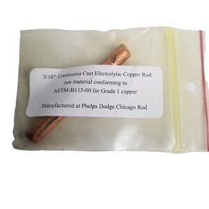 ASTM B115 Electrolytic Copper Rod 5/16 Inch Grade 1 NEW Manufacturing Electronic